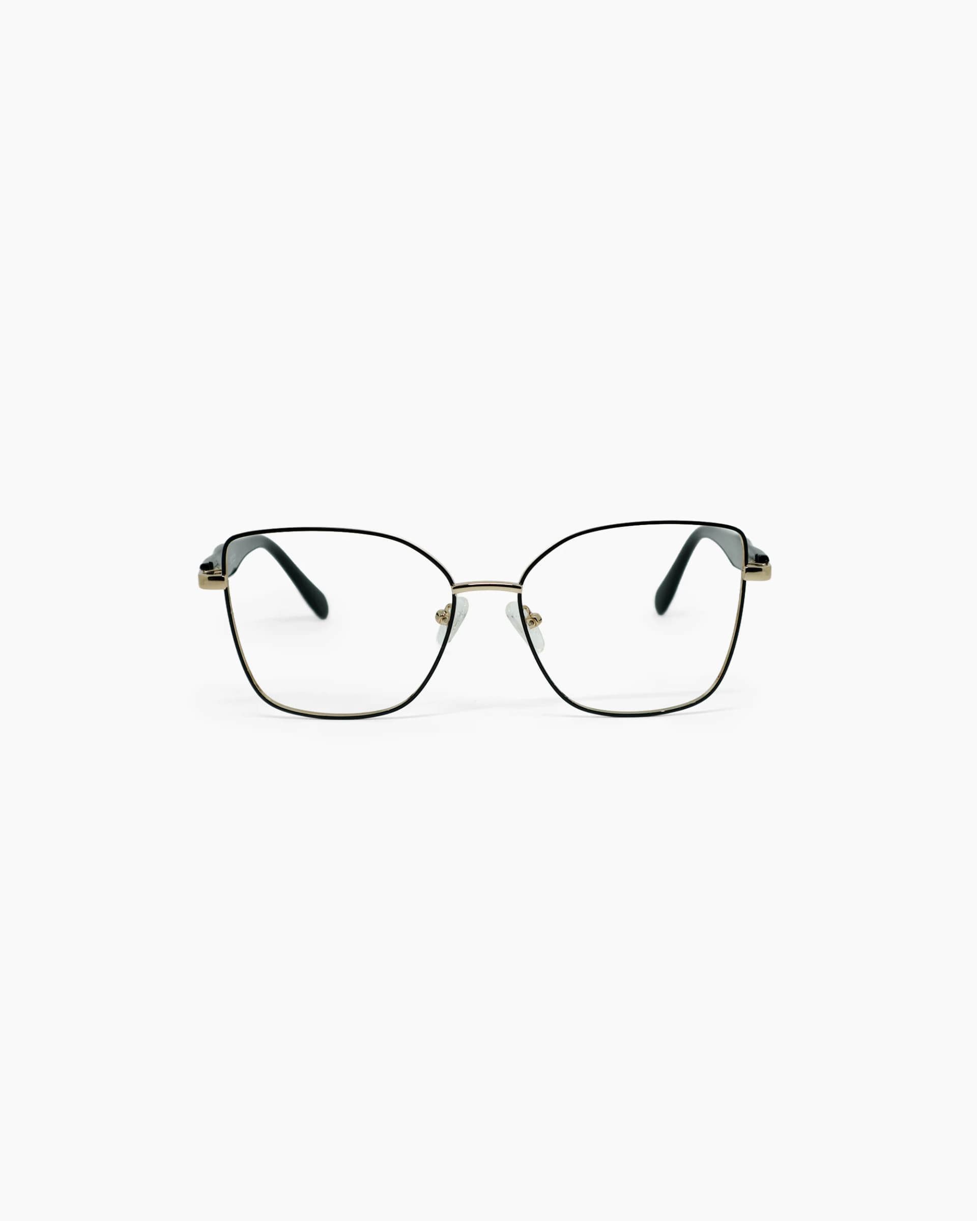 Óculos de grau Scala — Preto e Dourado, vista frontal