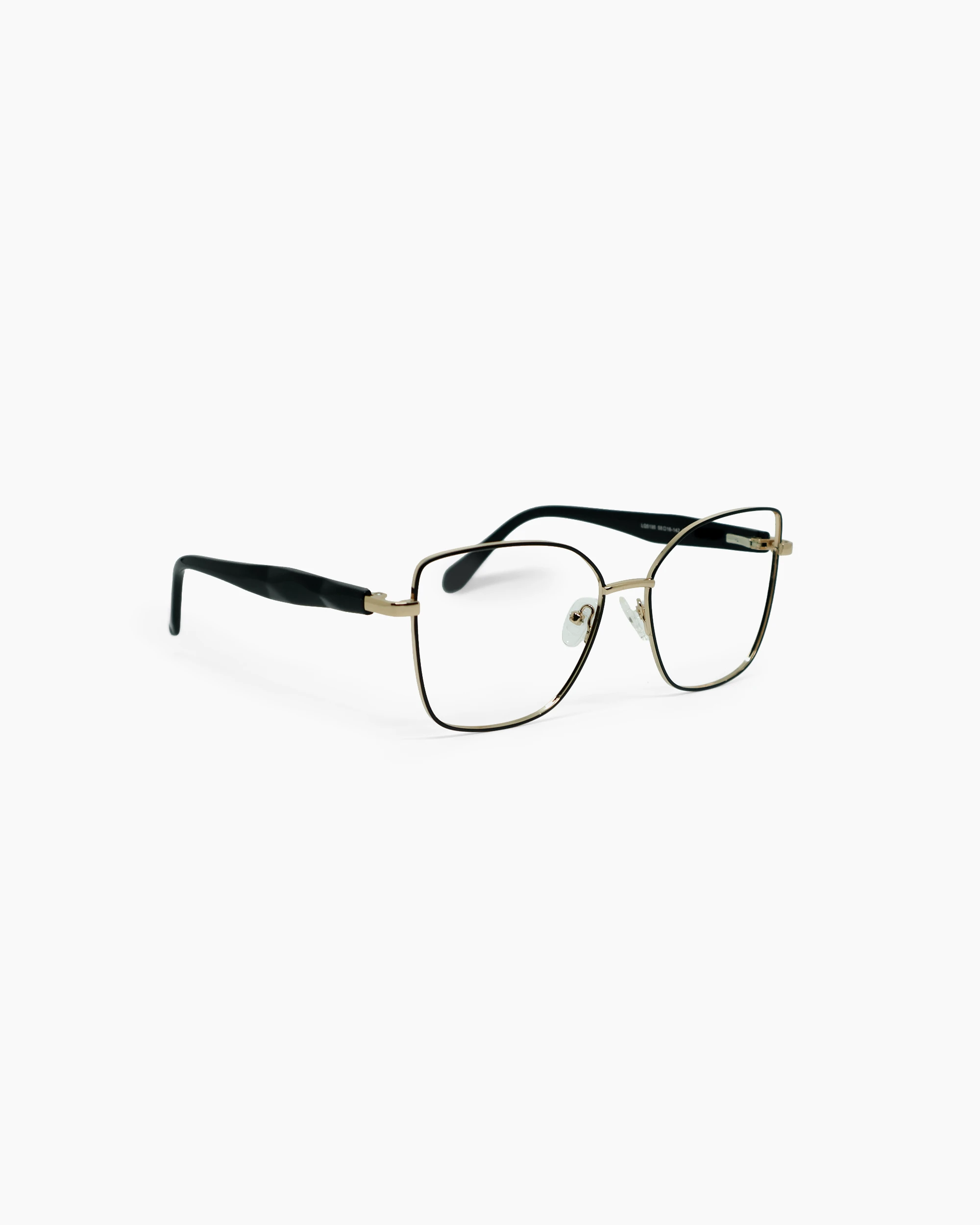 Óculos de grau Scala — Preto e Dourado, em perspectiva