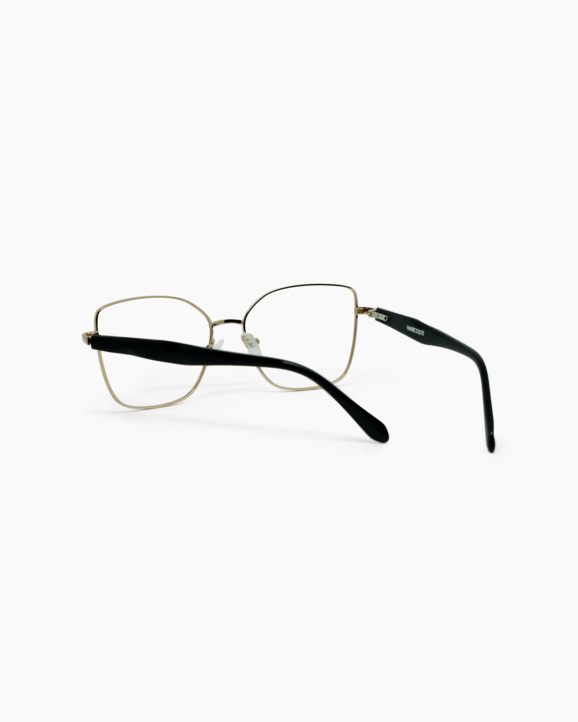 Óculos de grau Scala — Preto e Dourado, em perspectiva